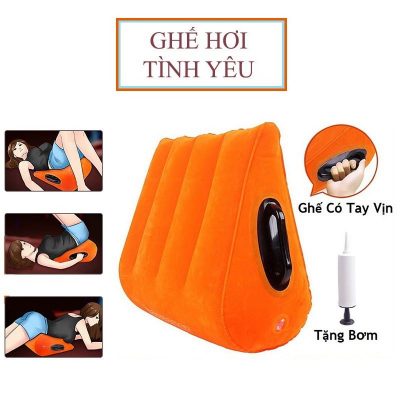 Gối Tình Yêu Đệm Mông Bơm Hơi Có Tay Vịn – Ghế Đệm Tình Yêu Tay Cầm – Tặng Kèm Bơm Tay